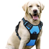Arnês para cães rabbitgoo No Pull ajustável azul para cães grandes Arnês para cães rabbitgoo No Pull ajustável azul para cães grandes