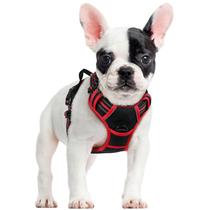 Arnês para cães rabbitgoo No Pull ajustável preto e vermelho S Arnês para cães rabbitgoo No Pull ajustável preto e vermelho S