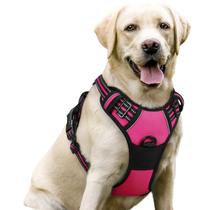 Arnês para cães rabbitgoo No Pull ajustável rosa choque para cães grandes Arnês para cães rabbitgoo No Pull ajustável rosa choque para cães grandes