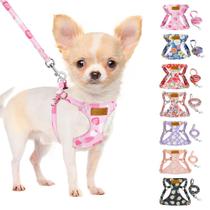 Arnês para cães SlowTon No Pull com coleira Soft Floral XXS
