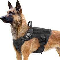Arnês tático para cães rabbitgoo para raças grandes Black XL Arnês tático para cães rabbitgoo para raças grandes Black XL