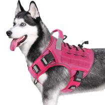 Arnês tático para cães WINGOIN para cães extra grandes rosa (XXL)