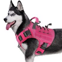Arnês tático para cães WINGOIN rosa para cães grandes, reflexivo