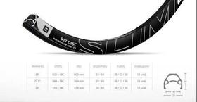 Aro 26 Slim Disco 32f Mtb Preto Belumi