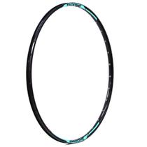 Aro alumínio 29 32f com ilhós disco f/v parede dupla preto com adesivo groove verde claro Aro alumínio 29 32f com ilhós disco f/v parede dupla preto com adesivo groove verde claro