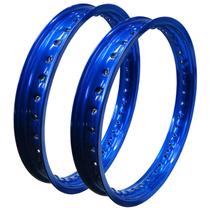 Aro Alumínio Xtz125 Lander 250 Tenere 250 Azul Par Aro Alumínio Xtz125 Lander 250 Tenere 250 Azul Par