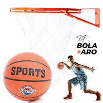 Aro Cesta de Basquete Aço + Rede Chuá + Bola Nº 7 Oficial