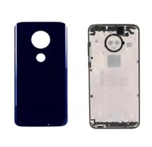 Aro Chassis Motorola Moto G7 Plus Azul Indigo + Tampa Vidro Traseira