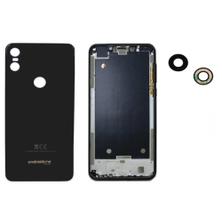 Aro Chassis Motorola Moto One Preto + Tampa Traseira Preta e Lente