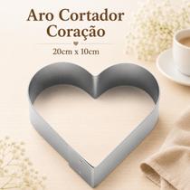 Aro Coração 20x10 Vintage Bento Cake Inox
