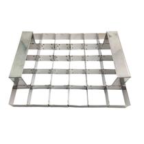 Aro Cortador Brownie Bolo Com 30 Cavidades 5X5X3 Em Alumínio