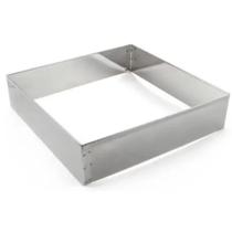 Aro Cortador Quadrado Alto Para Bolo 15x8 - Inox Dudu Formas Aro Cortador Quadrado Alto Para Bolo 15x8 - Inox Dudu Formas