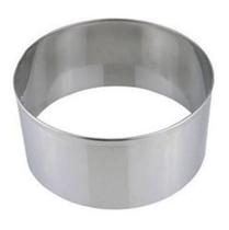 Aro Cortador Redondo Para Montar Bolo 25X10Cm Em Inox