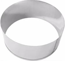 Aro Cortador Redondo Para Montar Bolo 35x10cm Em Inox
