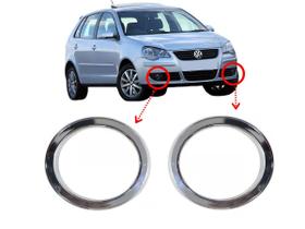 Aro cromado farol milha polo 02/06 (par) - 5961 Aro cromado farol milha polo 02/06 (par) - 5961