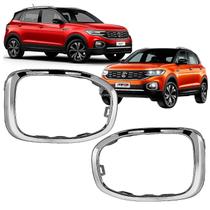 Aro Cromado Farol Milha T-Cross 2018 2019 2020 2021 a 2024 Aro Cromado Farol Milha T-Cross 2018 2019 2020 2021 a 2024