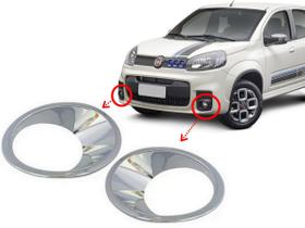 Aro cromado farol milha uno 2011/14 (par) - 5818 Aro cromado farol milha uno 2011/14 (par) - 5818