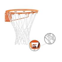 Aro De Basquete Cesta Tamanho Oficial Basquete Aço Carbono 45Cm Com Rede Chuá E Presilhas