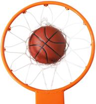Aro de Basquete Cesta Tamanho Oficial Basquete Aço Carbono 45cm com Rede Chuá e Presilhas