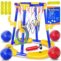 Aro de Basquete Flutuante para Piscina Doviden Anti-Tombamento 2 em 1