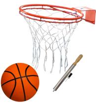 Aro De Basquete Oficial + Bola De Basquete Nº 7 + Bomba