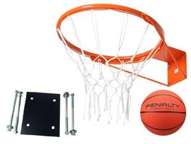 Aro De Basquete Oficial Com Flange, Bola E Rede