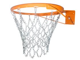 Aro De Basquete Oficial Reforçado C/ Rede Em Corrente De Aço