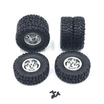 Aro de Roda Dupla com Pneu de Borracha para WPL 1/16 RC Truck