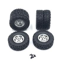 Aro de roda dupla com pneu de borracha pneu para Wpl 1/16 Rc Truck