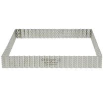 Aro de torta quadrado perfurado e frisado de Buyer 23 x 23 x 3 cm Aro de torta quadrado perfurado e frisado de Buyer 23 x 23 x 3 cm