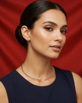 Aro Gota Dupla Mini Prata e Dourado Bijuteria Elegante Aro Gota Dupla Mini Prata e Dourado Bijuteria Elegante