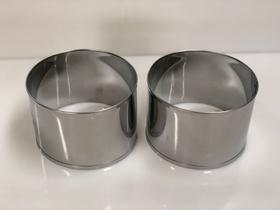 Aro inox diâmetro 15 x altura 10cm - kit com 2 aros