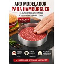 Aro Modelador de Hambúrguer 10cm ou 12cm em Aço inox Aro Modelador de Hambúrguer 10cm ou 12cm em Aço inox