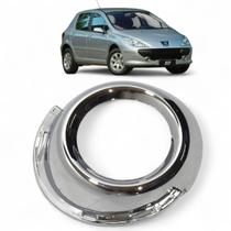 Aro Moldura Farol Milha Dianteiro Direito Peugeot 307 Hatch Sedan SW 2007 A 2012 Cromado Passageiro Aro Moldura Farol Milha Dianteiro Direito Peugeot 307 Hatch Sedan SW 2007 A 2012 Cromado Passageiro