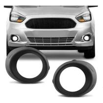 Aro Moldura Grade Milha Ford Ka 2016 2017 2018 Preto