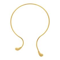 Aro organico com gota nas pontas dourado em bijuteria Aro organico com gota nas pontas dourado em bijuteria