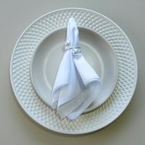 Aro para Guardanapo com Pérolas Kit 6 Unidades Elegantes para Mesa Posta