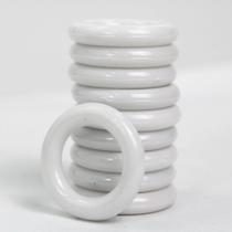 Aro Plástico Argola 2,3cm Branco Resistente Multiuso 30 Unidades - Russo Art