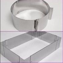 Aro Redondo + Retangular + Quadrado Para Bolo Ajustável