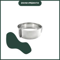 Aro Regulável Redondo Para Bolo 15 30 Cm Inox Altura 10 Cm