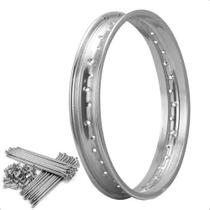 Aro Roda 17 Traseiro 17x2.15 Falcon Com Raios Cromados 4mm