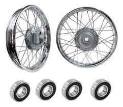 Aro Roda Par Honda Cg 125 Fan 2000 á 2008 com Rolamentos
