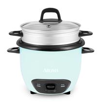 AROMA Panela Elétrica para Arroz e Grãos 6 Xícaras Cozidas / 1,5 Qt (ARC-743-1NGBL), Azul Claro
