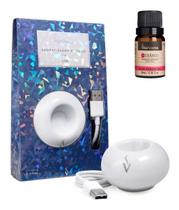 Aromatizador Ambi. Porta. Usb Led Via Aroma C/óleo Essencial Gerânio