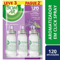 Aromatizador Click Spray 3 Refis 12ml Campos de Lavanda