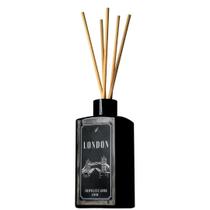 Aromatizador de Ambiente Capim-Limão London 250 ml - Difusor de Varetas Frasco de Vidro, Fragrância Amadeirada, Longa Duração, Decoração Sofisticada