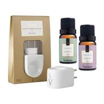 Aromatizador Difusor De Aromas Porcelana Elétrico Com 2 Essencias Via Aroma 10ml