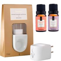 Aromatizador Difusor Eletrico De Porcelana Via Aroma Com Duas Essencias Maçã e Lavanda Aromatizador Difusor Eletrico De Porcelana Via Aroma Com Duas Essencias Maçã e Lavanda