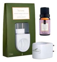 Aromatizador Eletrico Difusor de Aromas Porcelana com essencia Lavanda via