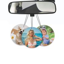 Aromatizador para Carro YESTIME com Foto Personalizada Frente e Verso Aromatizador para Carro YESTIME com Foto Personalizada Frente e Verso